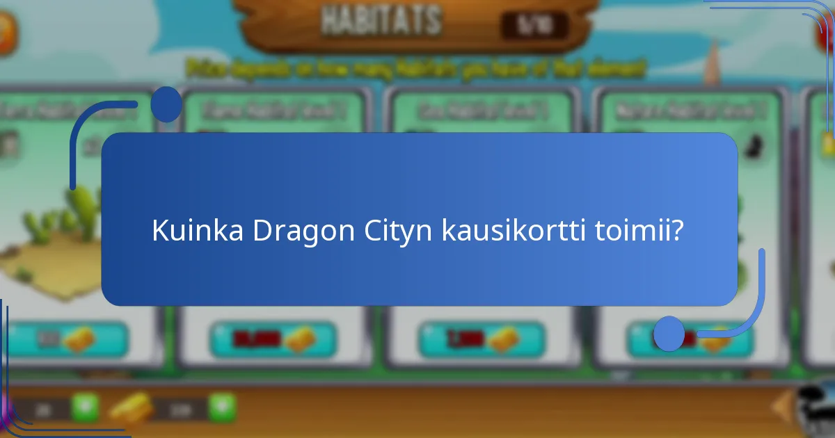 Kuinka Dragon Cityn kausikortti toimii?